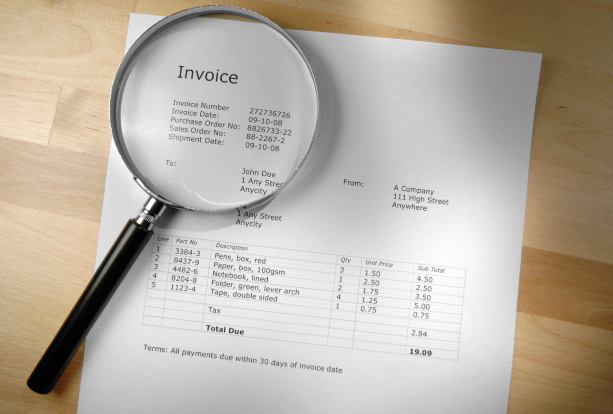 Rédiger une facture de vente