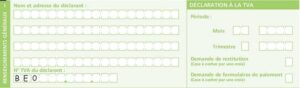 Cadre 1 déclaration tva
