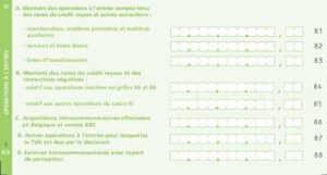 Cadre 3 déclaration TVA