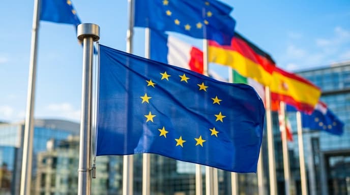 Régime SME,franchise TVA européenne drapeau européen et de certains pays d'Europe